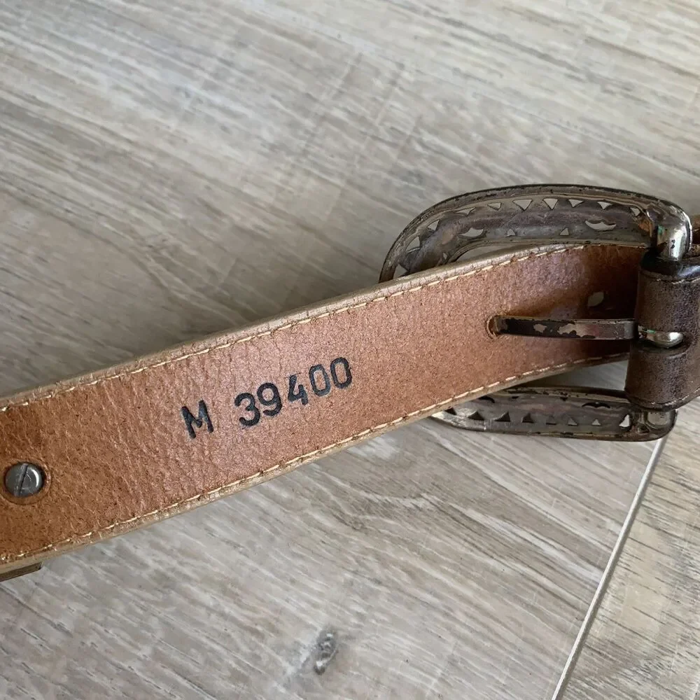 Brighton Womens Multi Color Leather Belt ML 30 39400 Perforated 28.5 - 31.5